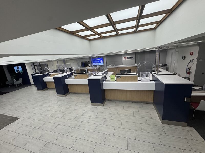 Finished US Bank branch lobby in Concord